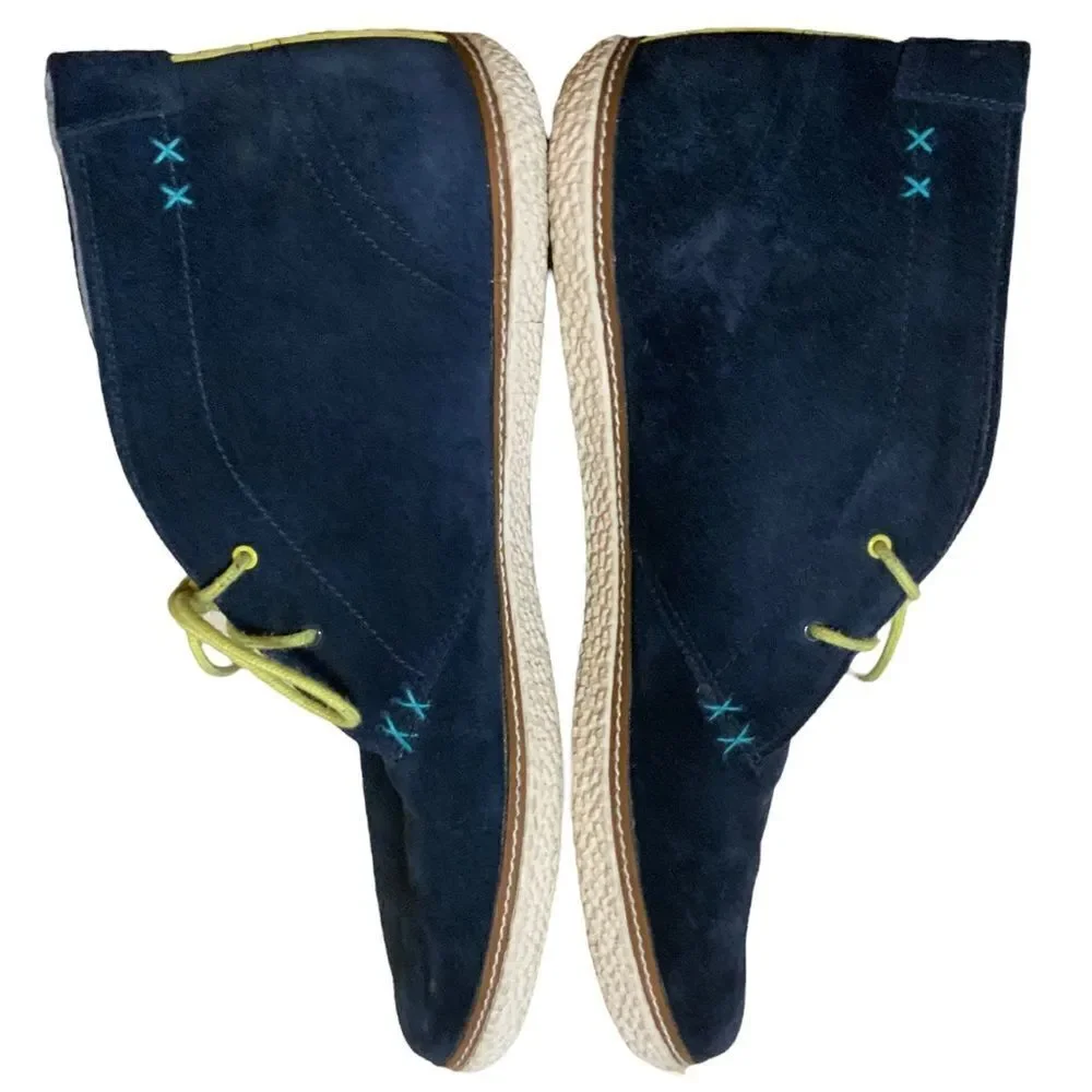 TED BAKER Abdon 2 Leather Blue Chukka Boots Size 13